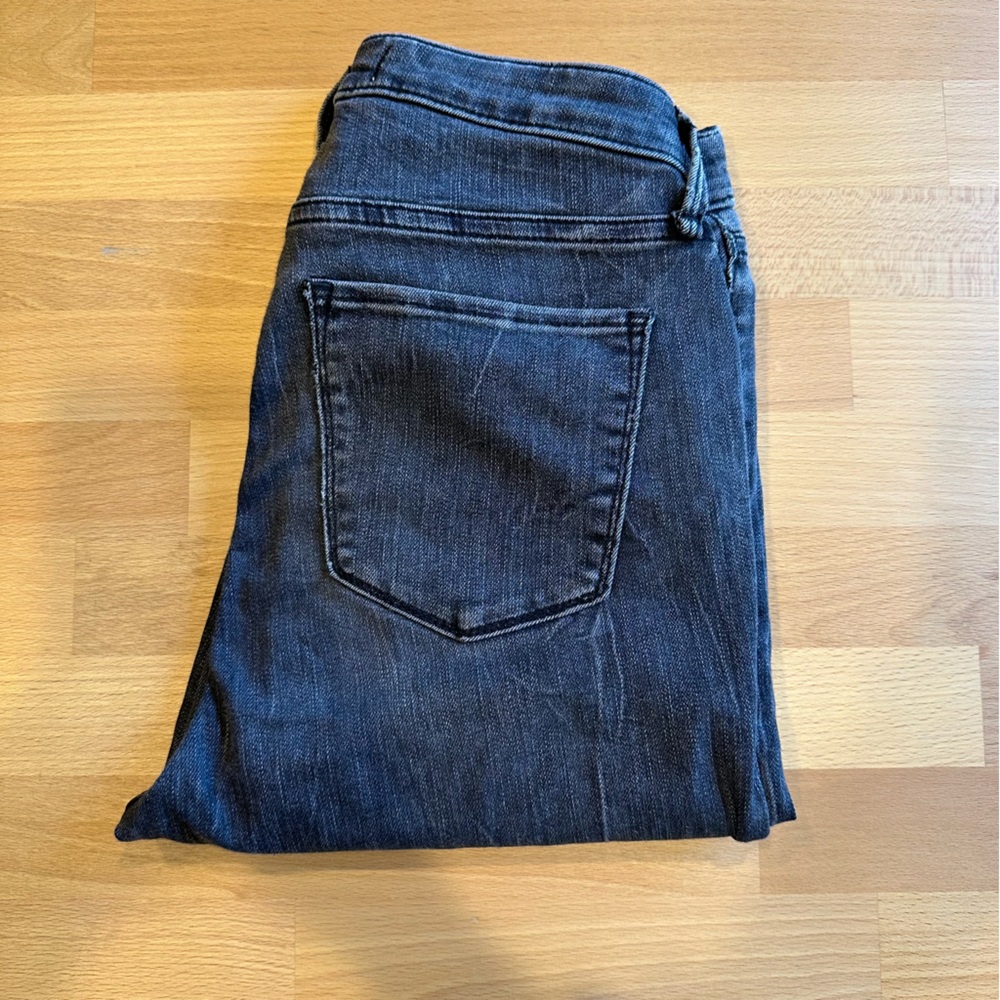 AF high rise super skinny ankle curve love black wash destroyed jeans
